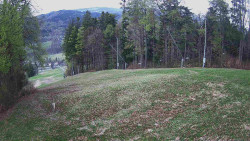 Prostřední část sjezdovky a snowpark