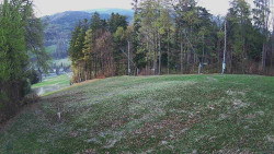 Prostřední část sjezdovky a snowpark