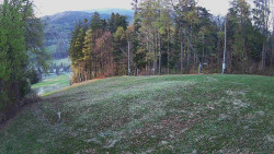 Prostřední část sjezdovky a snowpark