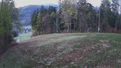 Prostřední část sjezdovky a snowpark