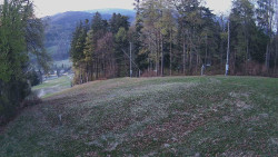 Prostřední část sjezdovky a snowpark