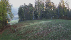 Prostřední část sjezdovky a snowpark