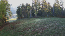 Prostřední část sjezdovky a snowpark