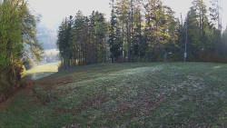 Prostřední část sjezdovky a snowpark