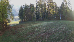 Prostřední část sjezdovky a snowpark