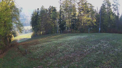 Prostřední část sjezdovky a snowpark