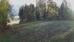 Prostřední část sjezdovky a snowpark