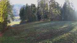 Prostřední část sjezdovky a snowpark