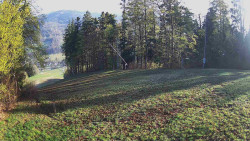 Prostřední část sjezdovky a snowpark