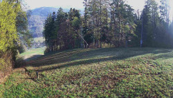 Prostřední část sjezdovky a snowpark