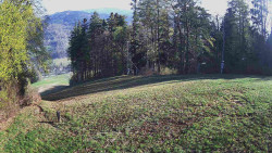 Prostřední část sjezdovky a snowpark