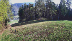 Prostřední část sjezdovky a snowpark