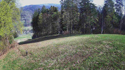 Prostřední část sjezdovky a snowpark