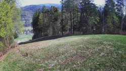 Prostřední část sjezdovky a snowpark