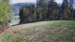 Prostřední část sjezdovky a snowpark