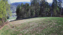 Prostřední část sjezdovky a snowpark