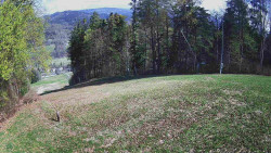 Prostřední část sjezdovky a snowpark