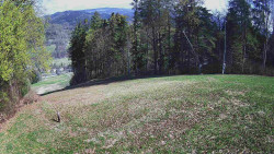 Prostřední část sjezdovky a snowpark