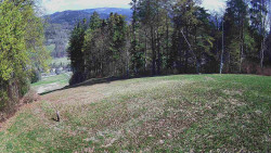 Prostřední část sjezdovky a snowpark