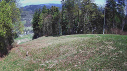 Prostřední část sjezdovky a snowpark