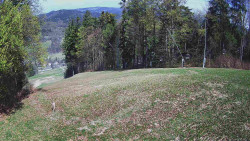 Prostřední část sjezdovky a snowpark