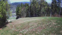 Prostřední část sjezdovky a snowpark