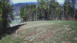 Prostřední část sjezdovky a snowpark