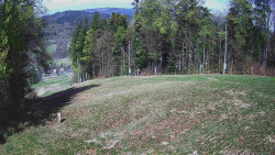 Prostřední část sjezdovky a snowpark