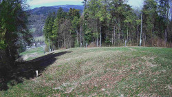 Prostřední část sjezdovky a snowpark