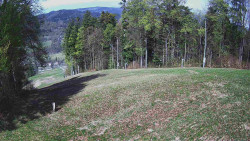 Prostřední část sjezdovky a snowpark