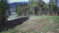 Prostřední část sjezdovky a snowpark