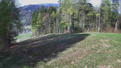 Prostřední část sjezdovky a snowpark