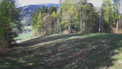 Prostřední část sjezdovky a snowpark