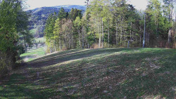 Prostřední část sjezdovky a snowpark