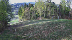 Prostřední část sjezdovky a snowpark