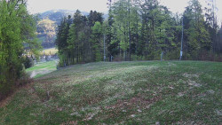 Prostřední část sjezdovky a snowpark