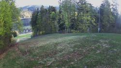 Prostřední část sjezdovky a snowpark