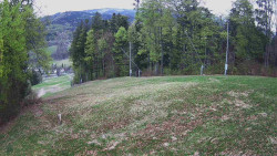 Prostřední část sjezdovky a snowpark