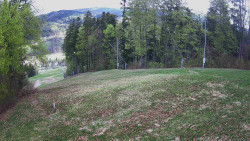 Prostřední část sjezdovky a snowpark