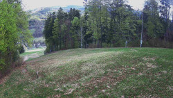 Prostřední část sjezdovky a snowpark