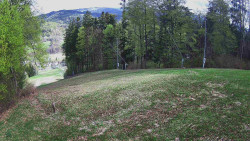 Prostřední část sjezdovky a snowpark