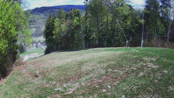 Prostřední část sjezdovky a snowpark