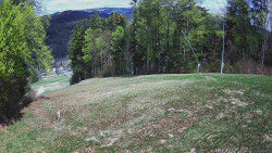 Prostřední část sjezdovky a snowpark