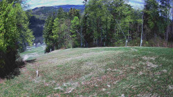 Prostřední část sjezdovky a snowpark