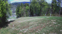 Prostřední část sjezdovky a snowpark