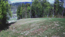 Prostřední část sjezdovky a snowpark