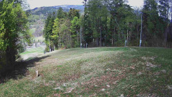 Prostřední část sjezdovky a snowpark