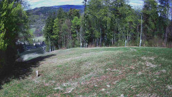 Prostřední část sjezdovky a snowpark