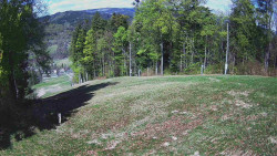 Prostřední část sjezdovky a snowpark