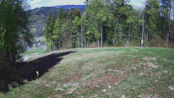 Prostřední část sjezdovky a snowpark